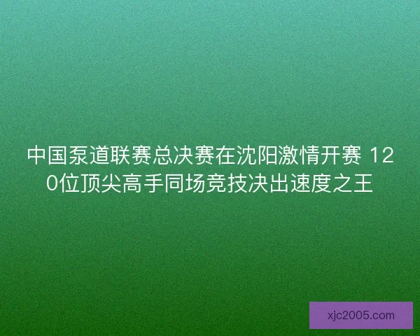 中国泵道联赛总决赛在沈阳激情开赛 120位顶尖高手同场竞技决出速度之王